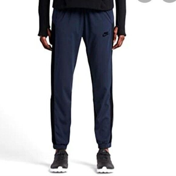 Nike Women's Bonded Mesh Jogger Pants Blue Size Large - Picture 1 of 12